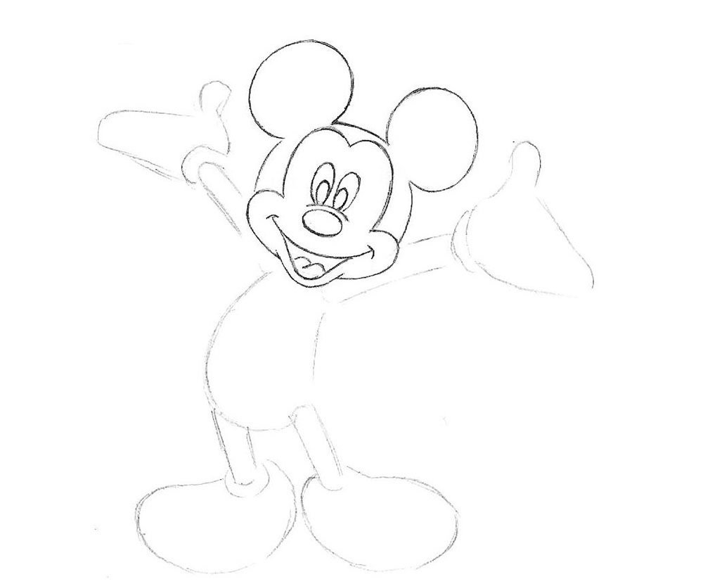 como desenhar mickey mouse