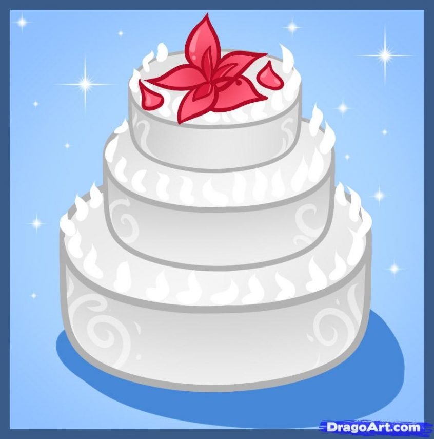 Simple Wedding Cake Drawing Simple Wedding Cake Drawing