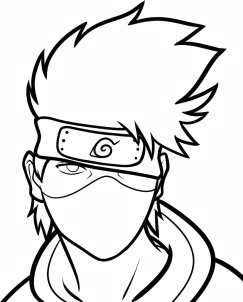 desenho de kakashi sensei