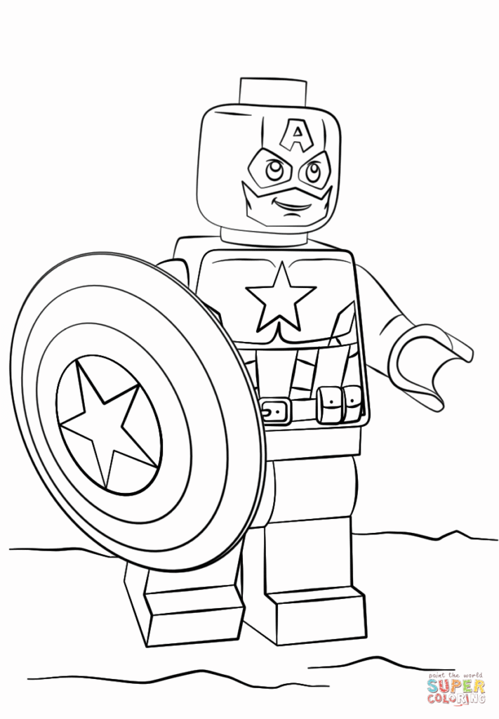 Capitão América para Colorir e Imprimir - Muito Fácil - Colorir e Pintar