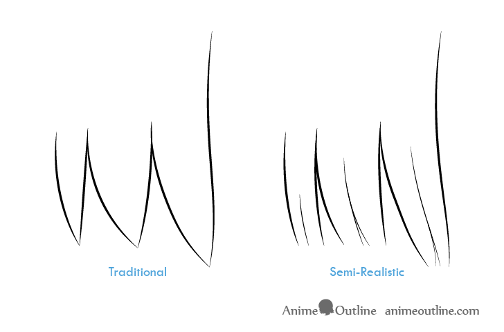 como desenhar um personagem de anime cabelo feminino 1