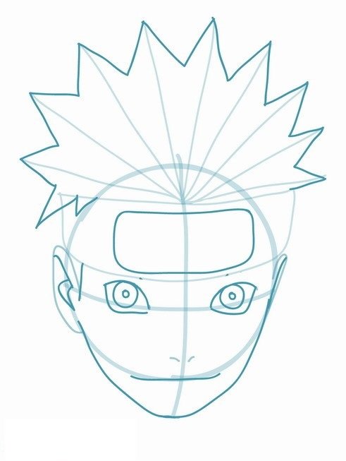 Como desenhar o Kakashi Passo a Passo Com Esboço (Muito Fácil e Para  Iniciantes) 