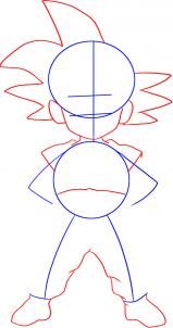 Como desenhar o Goku passo a passo ( Goku criança ) 