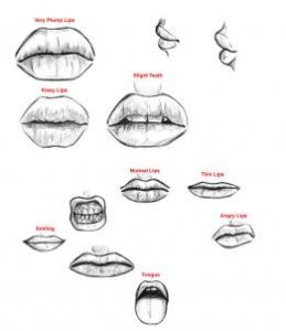 como desenhar boca