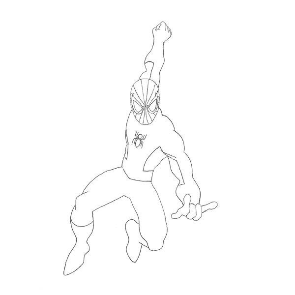como desenhar o Homem-Aranha