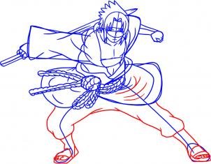 como desenhar o sasuke