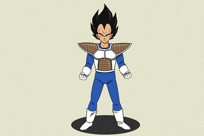 Desenho do vegeta desenhar