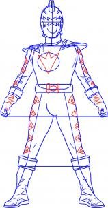 como desenhar power rangers