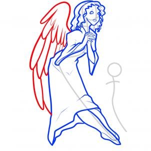 como desenhar um anjo