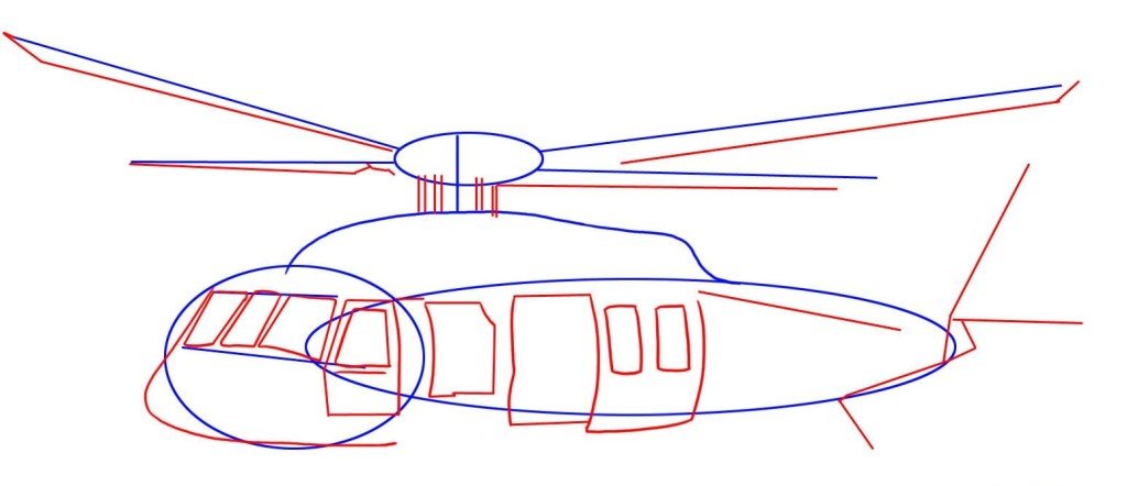 como desenhar um helicóptero