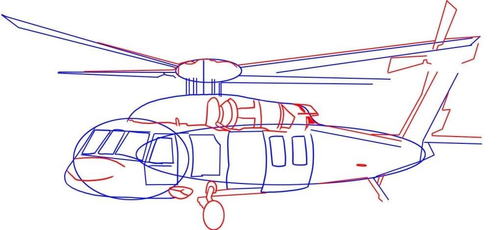 como desenhar um helicóptero