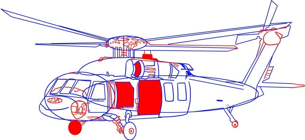 como desenhar um helicóptero