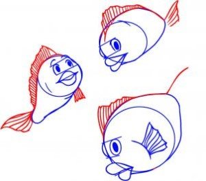 como desenhar um peixe