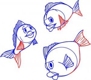 como desenhar um peixe