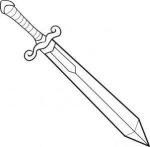 como desenhar uma espada