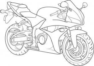 como desenhar uma moto
