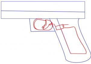 como desenhar uma pistola