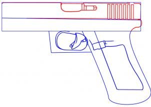 como desenhar uma pistola