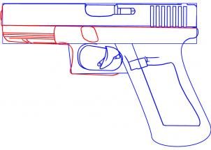 como desenhar uma pistola