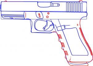 como desenhar uma pistola