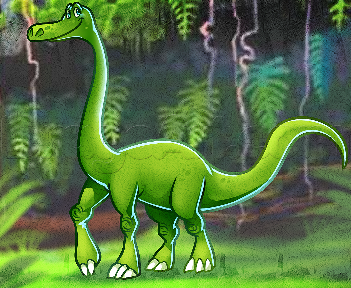 como desenhar o Arlo de o Bom Dinossauro