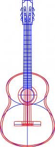 como desenhar um violão
