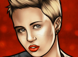 como desenhar a miley cyrus
