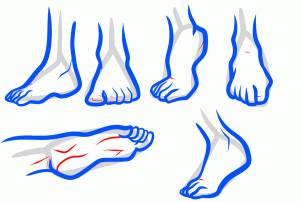 como desenhar pés