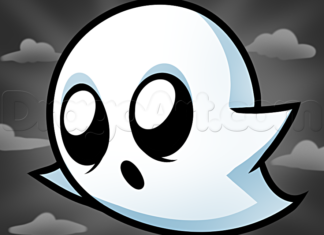 como desenhar um fantasma