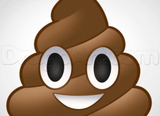 Como Desenhar o Emoji de Cocô ( Poop ou Cocozinho ) emoji de cocô