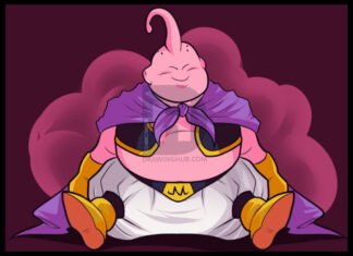 Como Desenhar o Majin Boo de Dragon Ball Z (Muito Fácil) como desenhar o majin boo