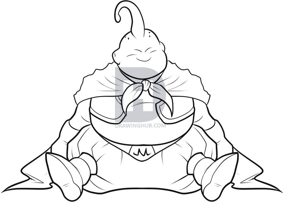 COMO DESENHAR MAJIN BOO DRAGON BALL Z PASSO A PASSO - DESENHANDO