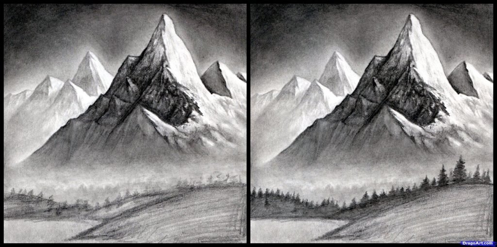 como desenhar paisagens