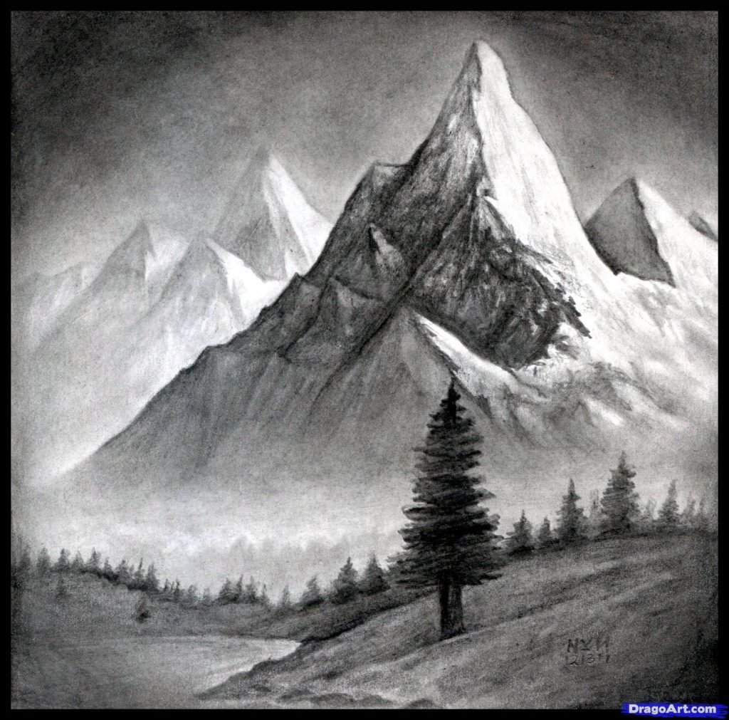 como desenhar paisagens