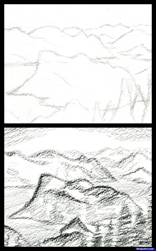 como desenhar paisagens
