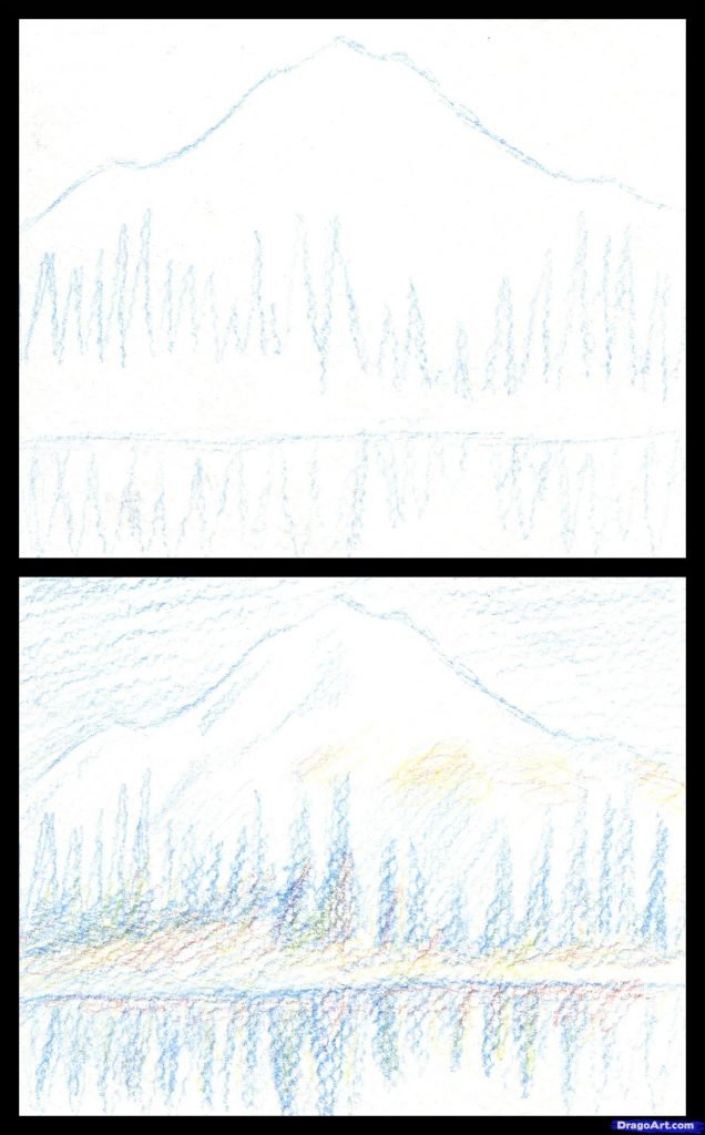 como desenhar paisagens