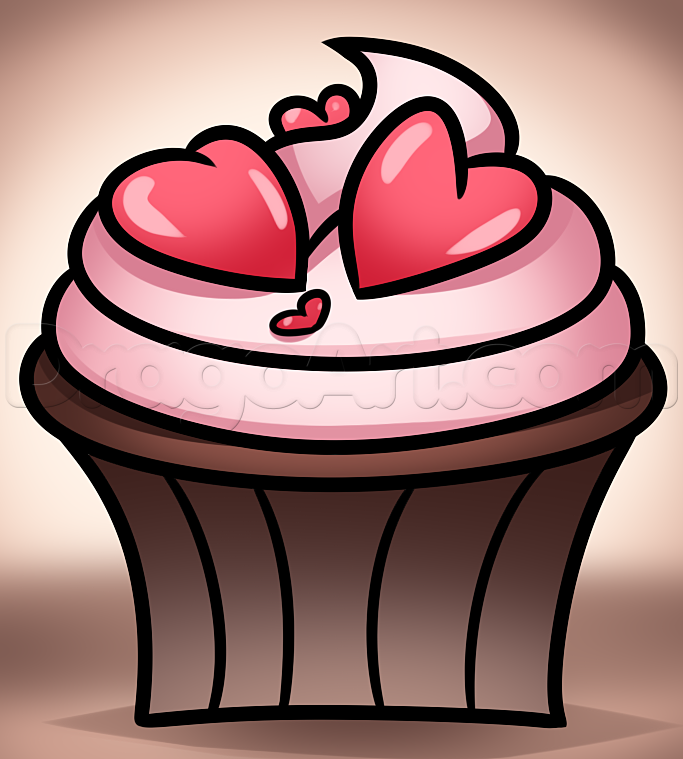 como desenhar um cupcake