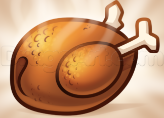 Como Desenhar um Frango Assado (Muito Fácil) como desenhar um frango assado