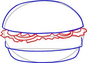 como desenhar um hambúrguer