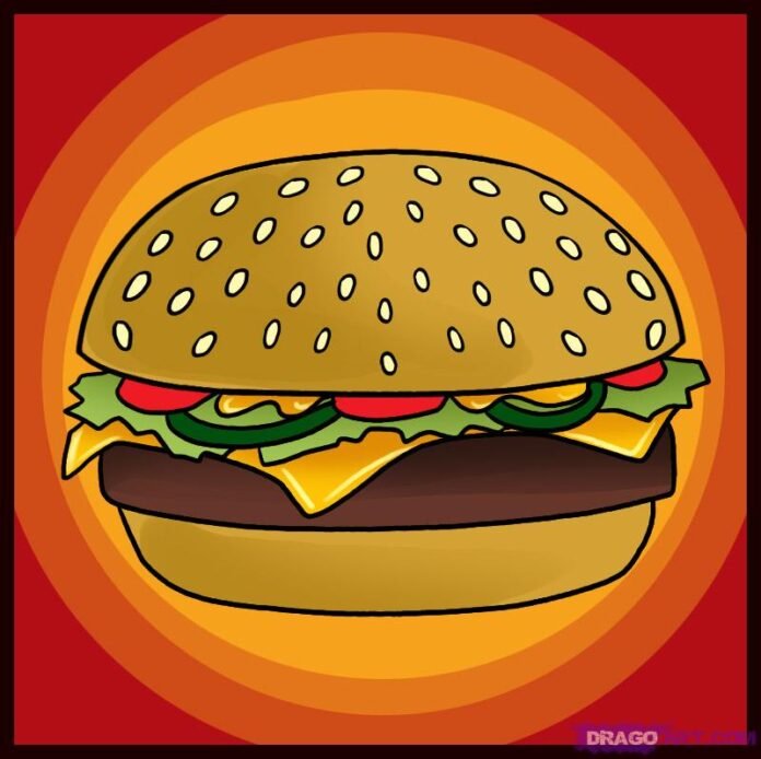 como desenhar um hambúrguer como desenhar um hambúrguer