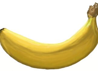 como desenhar uma banana