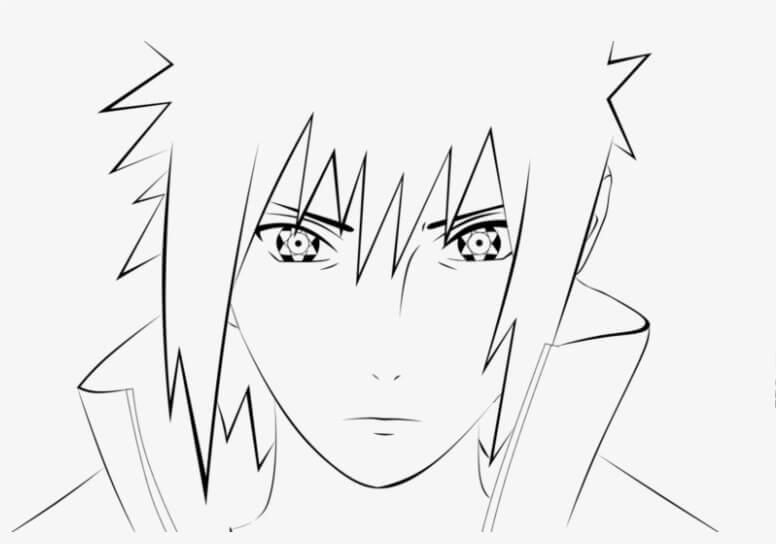 sasuke para colorir