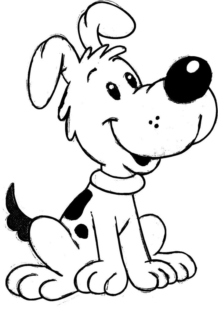 cachorro para colorir