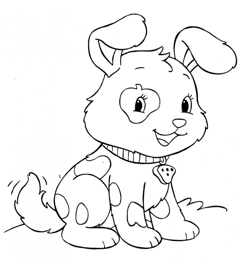 cachorro para colorir