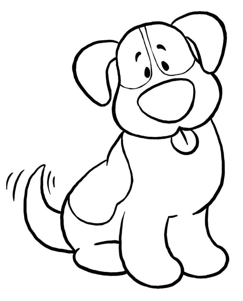 cachorro para colorir