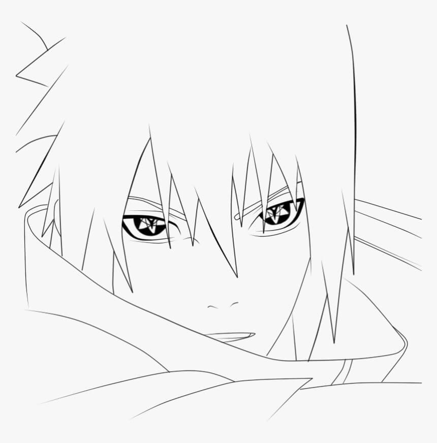 sasuke para colorir