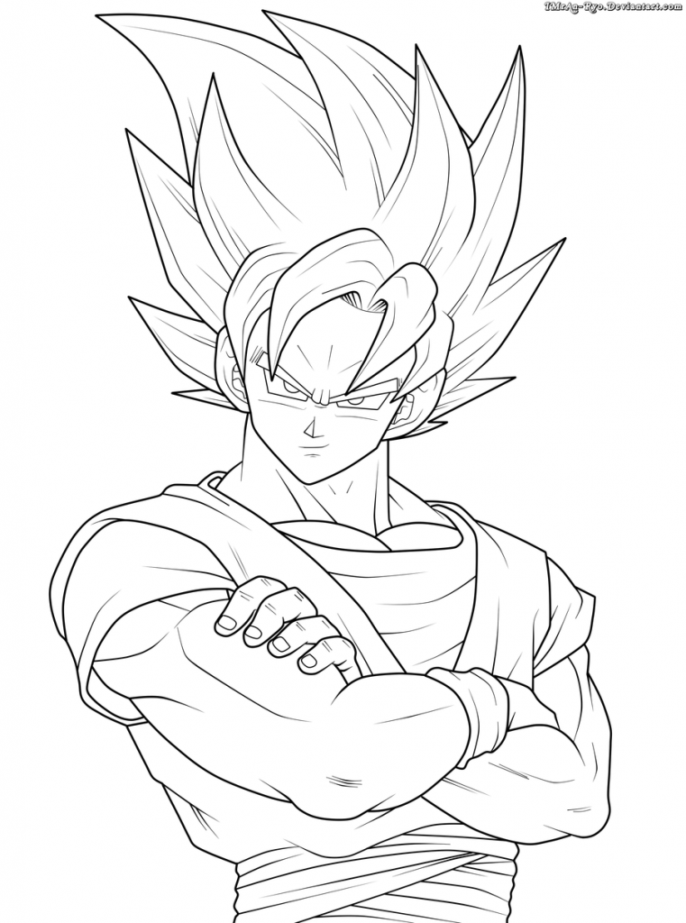 50+ Desenhos para colorir de Goku - Como fazer em casa