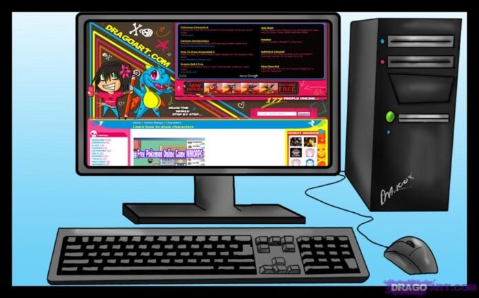 como desenhar um computador como desenhar um computador