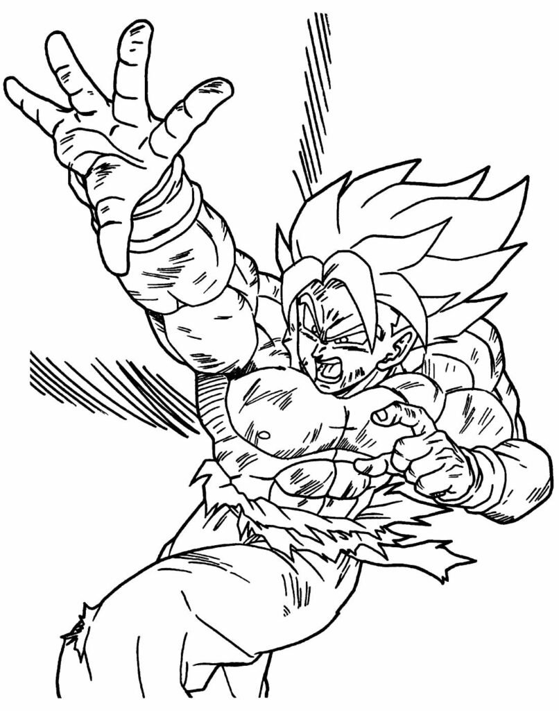 desenho do goku para pintar 5 desenho do goku para pintar 5