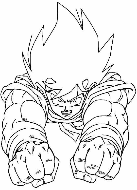 desenho do goku para pintar 8 desenho do goku para pintar 8